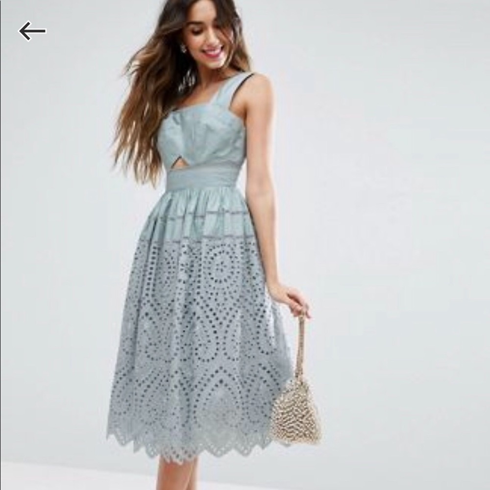 ASOS blue midi dress